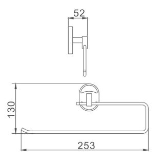 Полотенцедержатель Haiba HB1903-2 хром